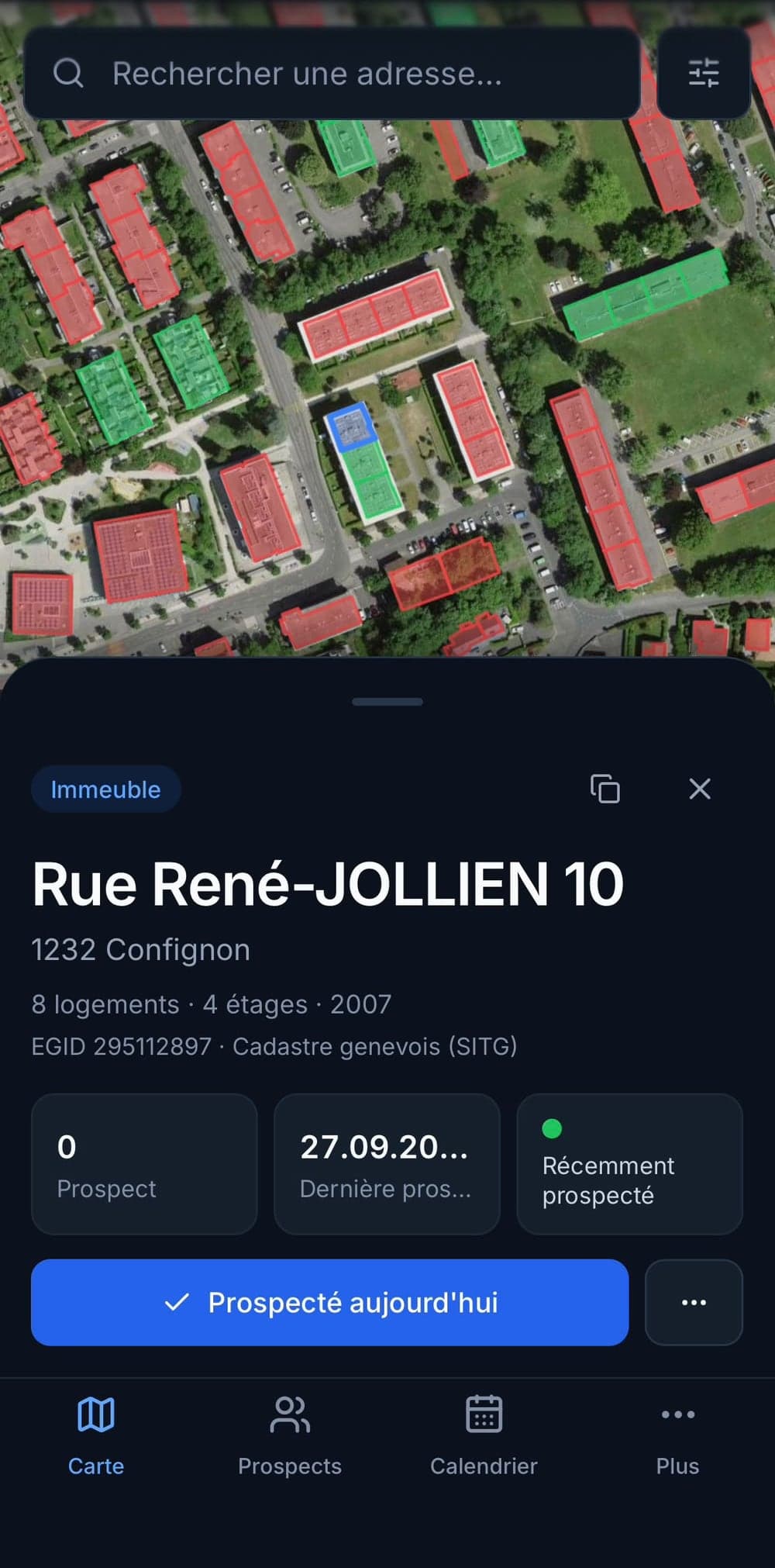 Dialarme mobile : fiche d’un immeuble